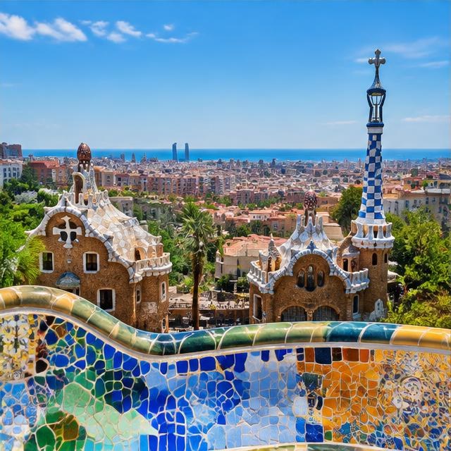 Vista de Barcelona a partir do Park Güell
